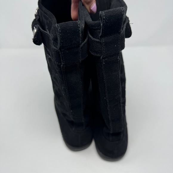 Coach Black Logo Suede Leather Winter Boots - Picture 7 of 12